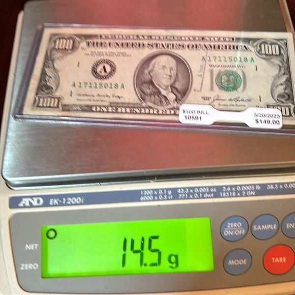 Old $100 bill 1985 - Picture 4 of 4